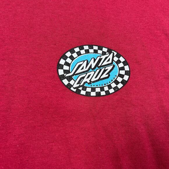 Santa Cruz Skateboards Red T-Shirt XL Checkerboard Logo Graphic Tee - Picture 2 of 6